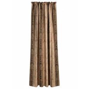 VTG Croscill Dover Manor Striped Paisley 1 Panel Curtain Bronze‎ Tan Lined